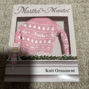 NEW IN BOX MARTHA ON THE MANTLE KNIT SWEATER ORNAMENT